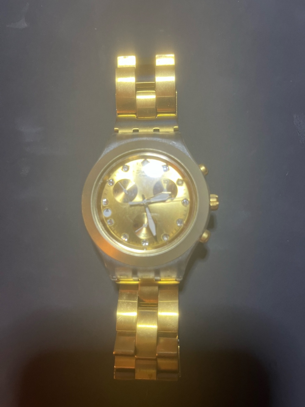 Vintage Gold Chronograph Gold Swatch Swiss